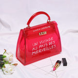 Clear Transparent Pvc Shoulder Bags Women Candy Color Women Jelly Bags Purse Solid Color Handbags