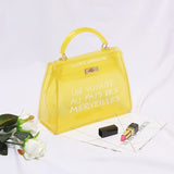 Clear Transparent Pvc Shoulder Bags Women Candy Color Women Jelly Bags Purse Solid Color Handbags