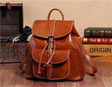 Etya New Leather Genuine Backpack Woman Drawstring Casual Female Travel Shoulder Bags Teenage Girls