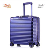 18 Inch Trolley Alluminio Maleta De Cabina Busy Board Aluminium Rolling Luggage Aluminium Suitcases