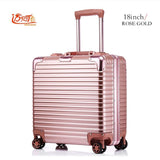 18 Inch Trolley Alluminio Maleta De Cabina Busy Board Aluminium Rolling Luggage Aluminium Suitcases