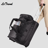 New Rolling Luggage 24 Inch Extensible Backpack Travel Bag Casters Trolley Carry On Wheels Women