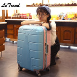 New 22 Inch Rolling Luggage Aluminium Frame Trolley Solid Travel Bag Women Boarding Bag Carry On