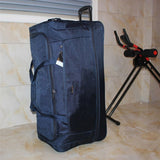 34"Large Capacity Trolley Case,One-Way Wheel Oxford Cloth Luggage,Foldable Waterproof Men'S And