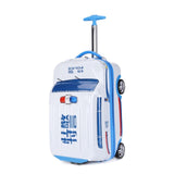 Fashion New 20Inch Boarding Case Cute Cartoon Car 911 Car Shape Kids Trolley Suitcase Solid
