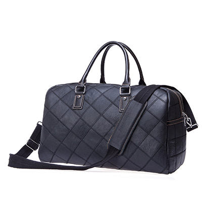 Genuine Leather Travel Bag Men Vintage Duffel Bag Patchwork Cow Leather Handbag Carry On Luggage