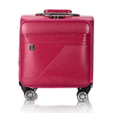 Retro Universal Wheel Trolley Case,Waterproof Suitcase,16" Cross Section Boarding Box,Square