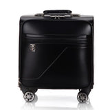 Retro Universal Wheel Trolley Case,Waterproof Suitcase,16" Cross Section Boarding Box,Square