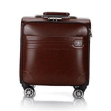 Retro Universal Wheel Trolley Case,Waterproof Suitcase,16" Cross Section Boarding Box,Square