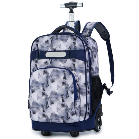 Student Trolley Bag,Men'S And Women'S Fashion Trend Double Shoulder Bag,Large-Capacity