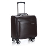 Genuine Crocodile Grain Trolley Case,Pu Business Suitcase,18 Inch Boarding Box,Universal Wheel