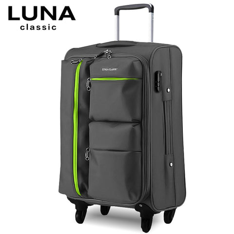Universal Wheels Trolley Luggage Travel Bag Soft Box Luggage Bag 20 22 24 26 28 Luggage,High