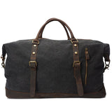 Canvas Leather Men Travel Bags Carry On Luggage Bags Men Duffel Tote Large Capacity Weekend Bag