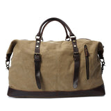 Canvas Leather Men Travel Bags Carry On Luggage Bags Men Duffel Tote Large Capacity Weekend Bag