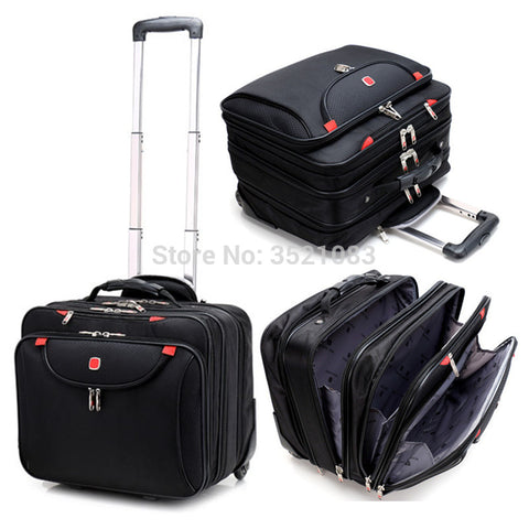 Cabin Size Rolling Luggage Travel Suitcase Multifunction Business Box Carry Ons Laptop Bag