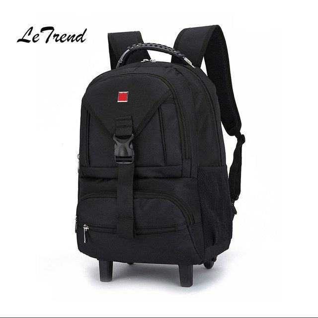 Letrend Business Oxford Travel Bag Suitcases Wheels Student Backpack Rolling Luggage  Large
