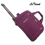 Letrend Rolling Luggage Men Travel Bag  Women Suitcases Wheel Trolley 20 Inch Business Carry On