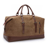 Etya Canvas Leather Men Travel Bags Carry On Luggage Storage Bags Fashion Men Business Bags Tote