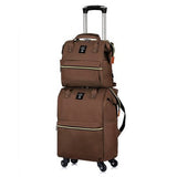 Set Luggage Portable Trolley Travel Backpack Trolley Bag Women Fashion Lightweight Large Capacity