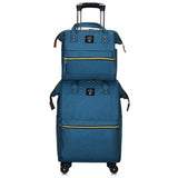 Set Luggage Portable Trolley Travel Backpack Trolley Bag Women Fashion Lightweight Large Capacity