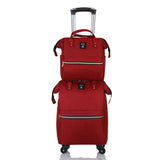 Set Luggage Portable Trolley Travel Backpack Trolley Bag Women Fashion Lightweight Large Capacity