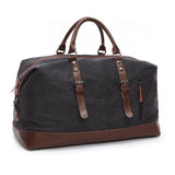 Zuoxiangru Canvas Leather Men Travel Bags Carry On Luggage Bags Women Men Duffel Bags Travel Tote