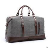 Zuoxiangru Canvas Leather Men Travel Bags Carry On Luggage Bags Women Men Duffel Bags Travel Tote