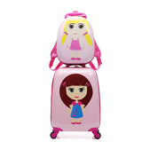 Letrend Cute Girls Rolling Luggage Set Spinner Kids Cartton Backpack Trolley Children Suitcase