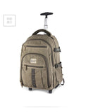 Men Cabin Rolling Luggage Bag With Wheels Canvas Trolley Bags Baggage  Bag Wheeled Backpack For Men