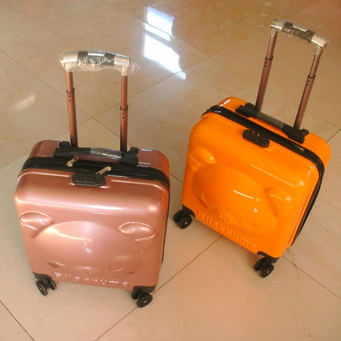 Cartoon Bear Trolley Case,Children'S 20Inch Suitcase,Cute Luggage,Abs+Pc Boarding Box,Universal
