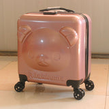 Cartoon Bear Trolley Case,Children'S 20Inch Suitcase,Cute Luggage,Abs+Pc Boarding Box,Universal