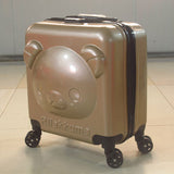 Cartoon Bear Trolley Case,Children'S 20Inch Suitcase,Cute Luggage,Abs+Pc Boarding Box,Universal