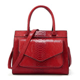 Jooz New Fashion Woman Bag Luxe Cuir Serpentine Women'S Leather Handbags With Pouch Ladies Trunk
