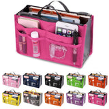 Hjkl Women Cosmetic Bag Organizer Bag In Bag  Double Zipper Makeup Bag Portable Multifunctional