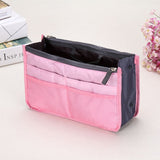 Hjkl Women Cosmetic Bag Organizer Bag In Bag  Double Zipper Makeup Bag Portable Multifunctional