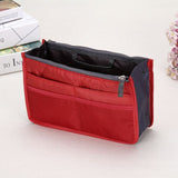 Hjkl Women Cosmetic Bag Organizer Bag In Bag  Double Zipper Makeup Bag Portable Multifunctional