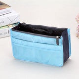 Hjkl Women Cosmetic Bag Organizer Bag In Bag  Double Zipper Makeup Bag Portable Multifunctional