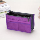 Hjkl Women Cosmetic Bag Organizer Bag In Bag  Double Zipper Makeup Bag Portable Multifunctional