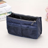 Hjkl Women Cosmetic Bag Organizer Bag In Bag  Double Zipper Makeup Bag Portable Multifunctional