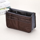Hjkl Women Cosmetic Bag Organizer Bag In Bag  Double Zipper Makeup Bag Portable Multifunctional