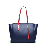 Esufeir  New Genuine Leather Ladies Handbag Solid Color Large Capacity One-Shoulder Tote Bag