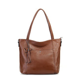 2019 New Genuine Leather Ladies Handbag Fashion Tassel Shoulder Bag Messenger Bag Brand Designer