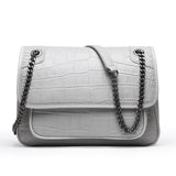 Genuine Leather Handbags Fashion Women Shoulder Bag Chain Strap High Quality Clutch Bag Ladies
