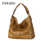 Gykaeo Luxury Handbags Women Bags Designer Soft Genuine Leather Handbag Ladies Street Shopping