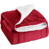 Bedsure Sherpa Fleece Blanket Throw Size Navy Blue Plush Throw Blanket Fuzzy Soft Blanket