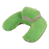 Eulan Travel Pillow Inflatable U Shape Neck Blow Up Cushion Pvc Flocking Pillow For Camping And