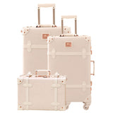 Women Trolley Suitcase Set Lightweight Travel Luggage Carry On Leather Trunk 3 Pieces Kids Children