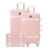 Women Trolley Suitcase Set Lightweight Travel Luggage Carry On Leather Trunk 3 Pieces Kids Children