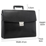 Yinte Fashion Men Briefcase Leather Men Bag Business Lawyer Case High Quality 15Inch Laptop