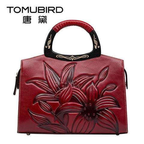 2019 New Women Bag Genuine Leather Brands Quality Cowhide Fashion Luxury Ethnic Style Artistic